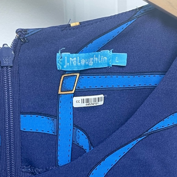 J. McLaughlin Sophia Sheath Dress Equestrian Horsebit Catalina Cloth Sleeveless - Picture 5 of 8